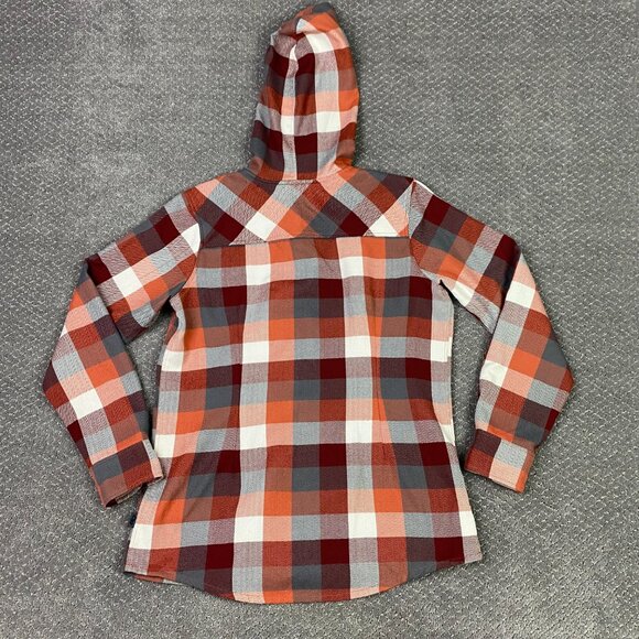 Outdoor Research Womens Feedback Flannel Hoody Shirt Jacket Shacket Small Plaid - Picture 5 of 14